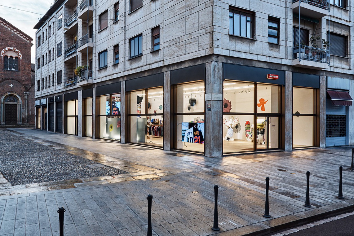 Cult brand Supreme opens its flagship store in Milan