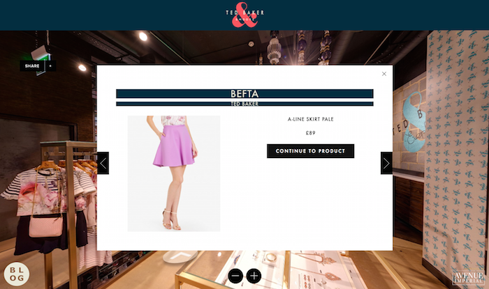 Ted Baker virtual store