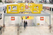 A Lego store with an unusual design has opened in a mall in Mexico